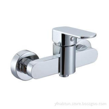 Single Lever Two Hole Bathroom Faucet Shower Mixer with Chr